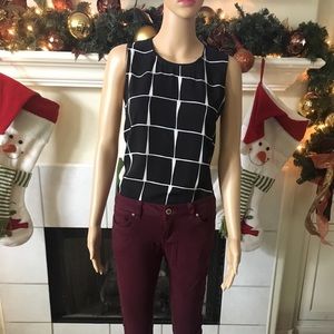 Black and white blouse